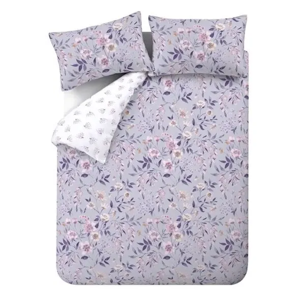 Floral Duvet Cover Set - Lilac, Cotton Blend