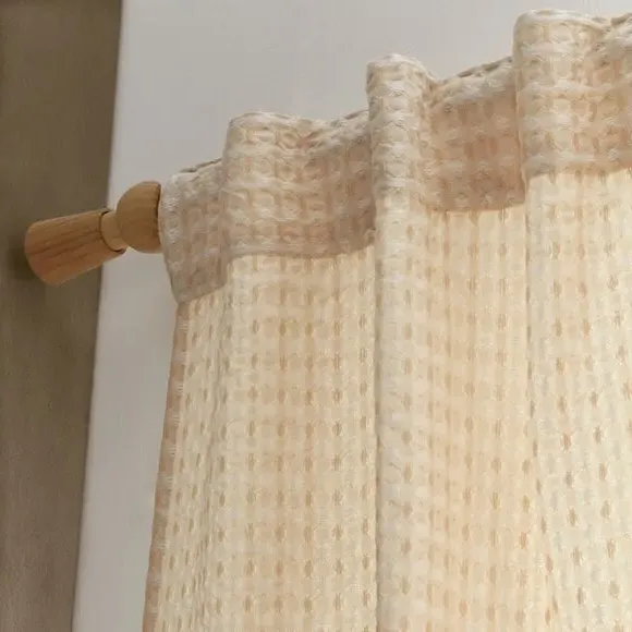 Floral Eyelet Curtains - Natural, Polyester