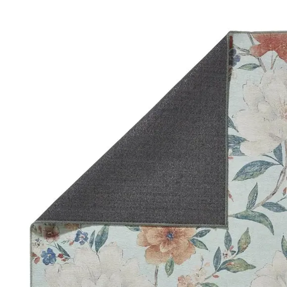 Floral Rug - Blue