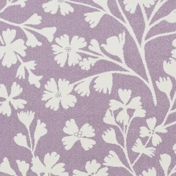 Floral Rug Hand-Carved - Lilac