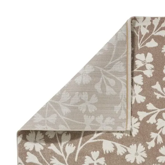 Floral Rug Hand-Carved - Natural