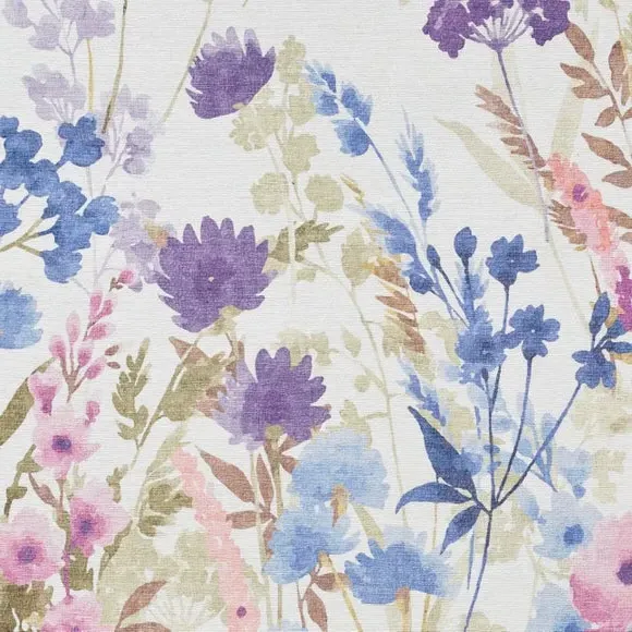 Floral Runner Rug - Purple, Watercolour Print