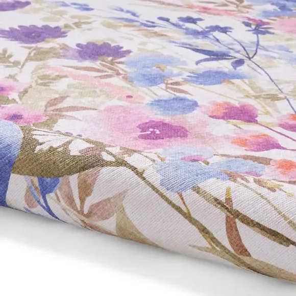 Floral Runner Rug - Purple, Watercolour Print