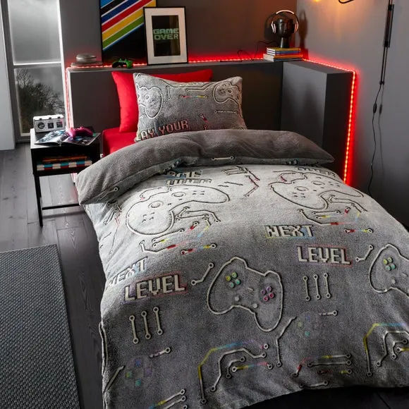 Gaming Duvet Cover Set - Black, Fleece image