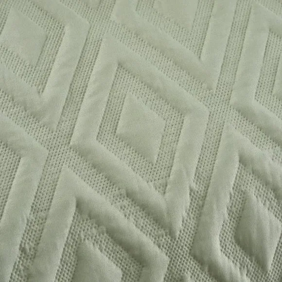 Geo Duvet Cover Set with Pillowcase - Green