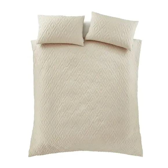 Geo Duvet Cover Set with Pillowcase - Natural