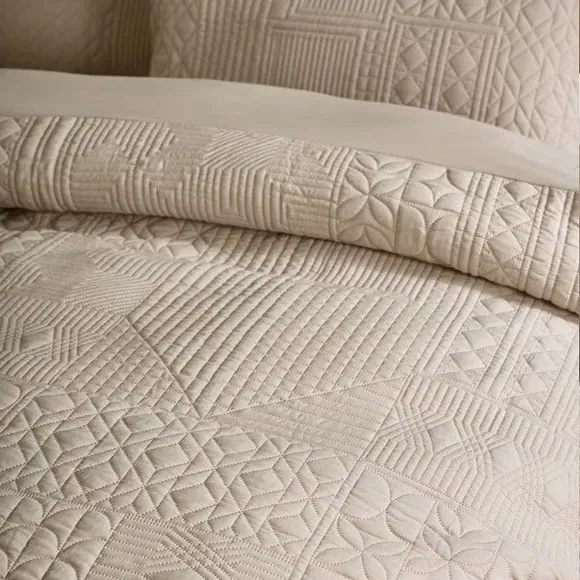 Geo Duvet Cover Set with Pillowcase - Natural