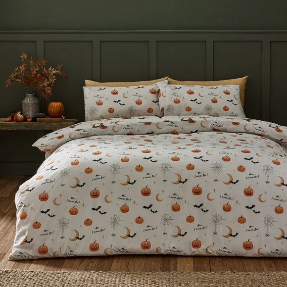 Halloween Duvet Cover Set - Natural, Polycotton