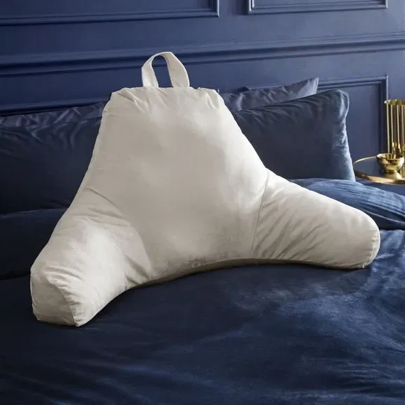 High Back Cuddle Cushion - Cream, Matt Velvet