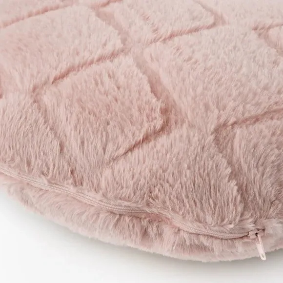 High Back Cuddle Cushion Diamond - Blush, Fleece
