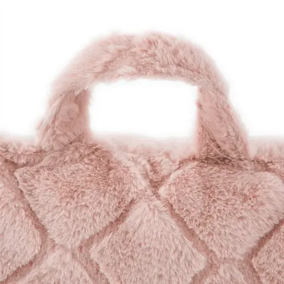 High Back Cuddle Cushion Diamond - Blush, Fleece