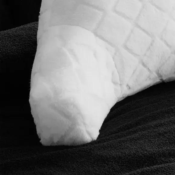 High Back Cuddle Cushion Diamond - White, Fleece