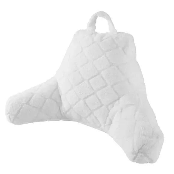 High Back Cuddle Cushion Diamond - White, Fleece