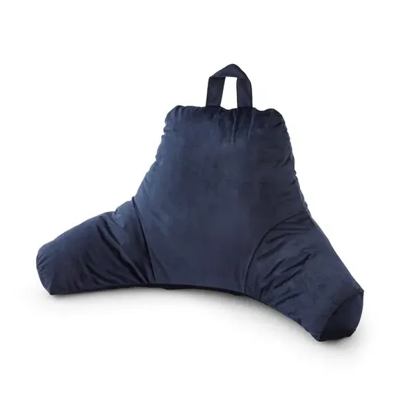 High Back Cuddle Cushion - Navy, Matt Velvet