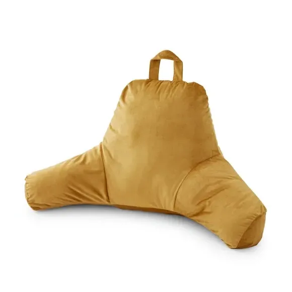 High Back Cuddle Cushion - Ochre, Matt Velvet