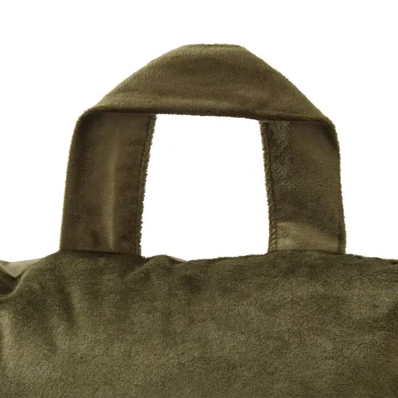High Back Cuddle Cushion - Olive, Matt Velvet