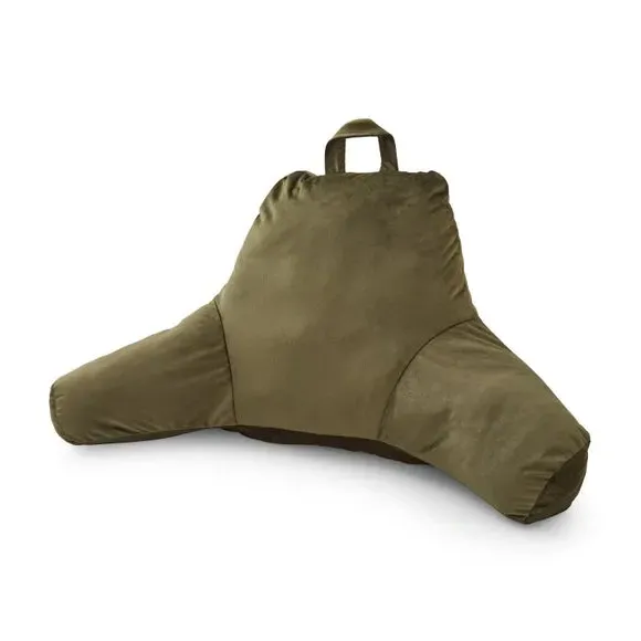 High Back Cuddle Cushion - Olive, Matt Velvet