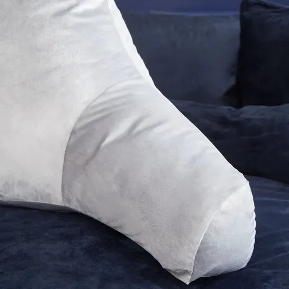 High Back Cuddle Cushion - Silver, Matt Velvet