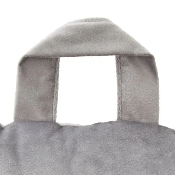 High Back Cuddle Cushion - Silver, Matt Velvet