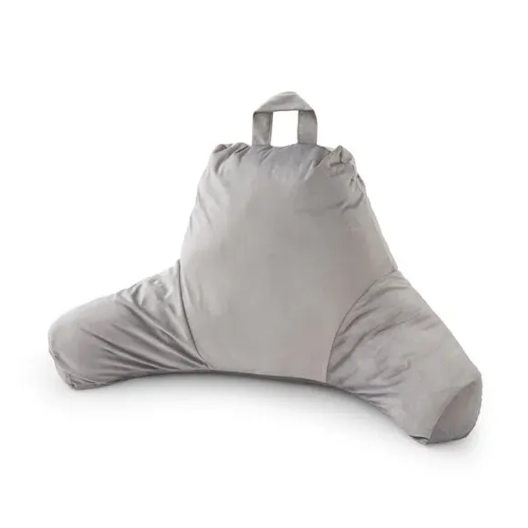 High Back Cuddle Cushion - Silver, Matt Velvet