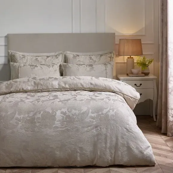Jacquard Duvet Cover Set - Champagne, Polycotton image