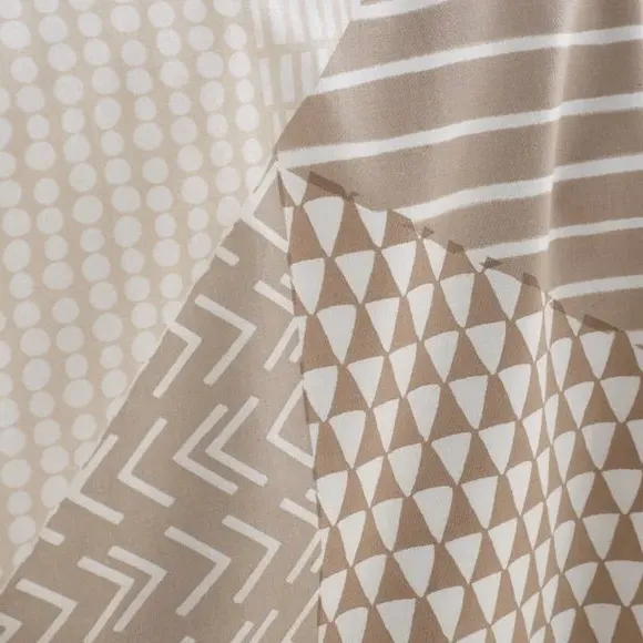 Larsson Geo Duvet Cover Set - Natural, Polycotton