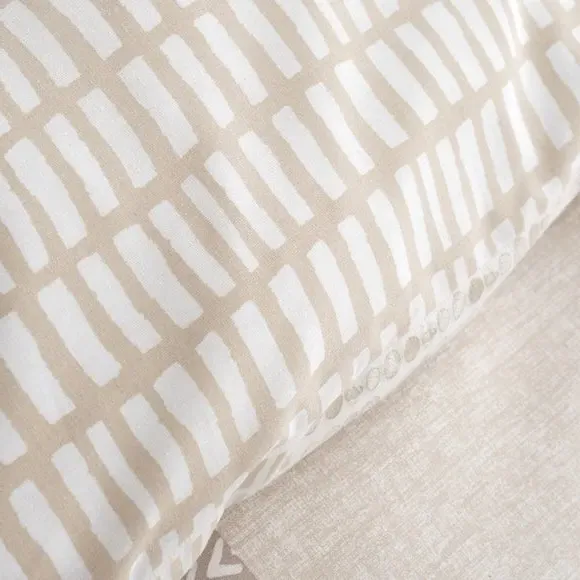 Larsson Geo Duvet Cover Set - Natural, Polycotton