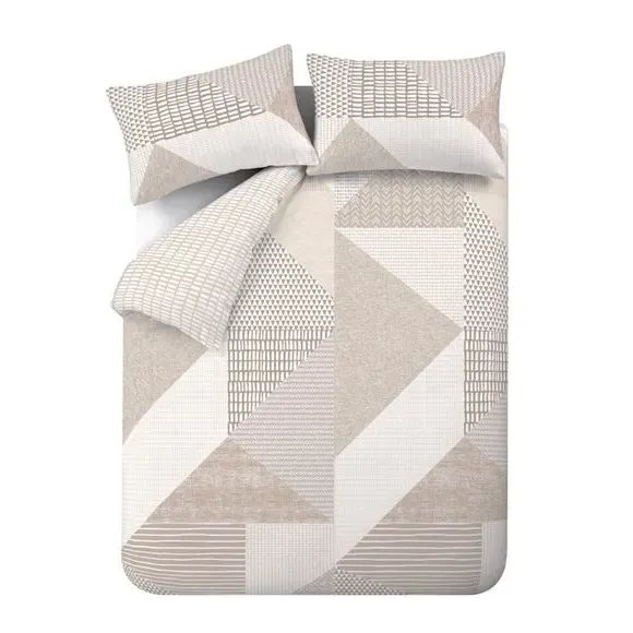 Larsson Geo Duvet Cover Set - Natural, Polycotton