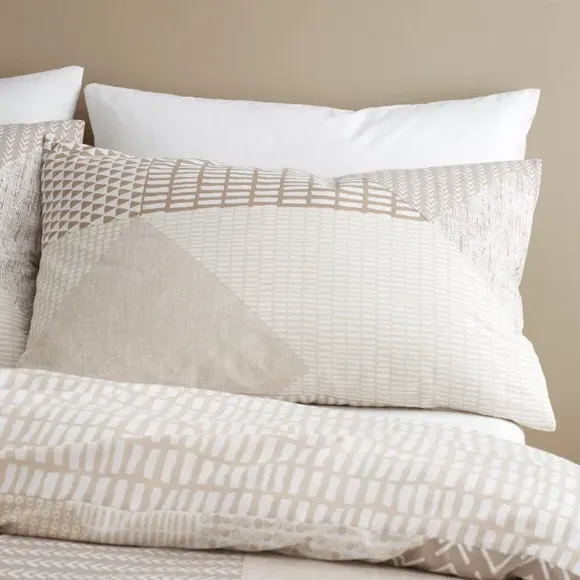 Larsson Geo Duvet Cover Set - Natural, Polycotton