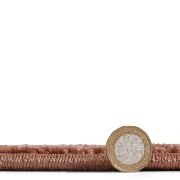 Linear Curve Rug Hand-Carved - Terracotta