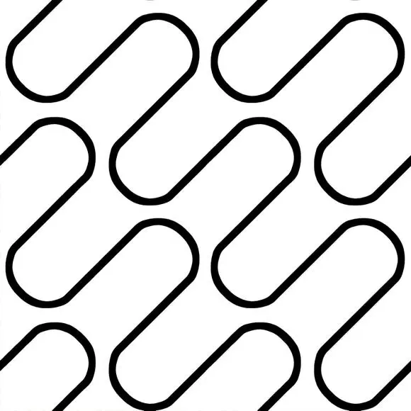 Linear Curve Wallpaper - Black/White, Geometric