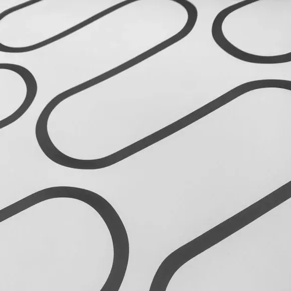 Linear Curve Wallpaper - Black/White, Geometric