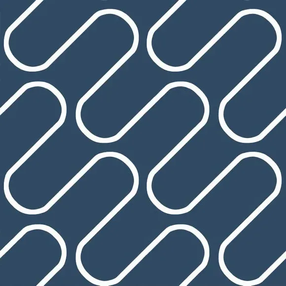 Linear Curve Wallpaper - Blue, Geometric