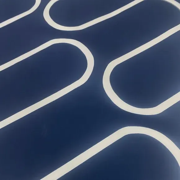 Linear Curve Wallpaper - Blue, Geometric