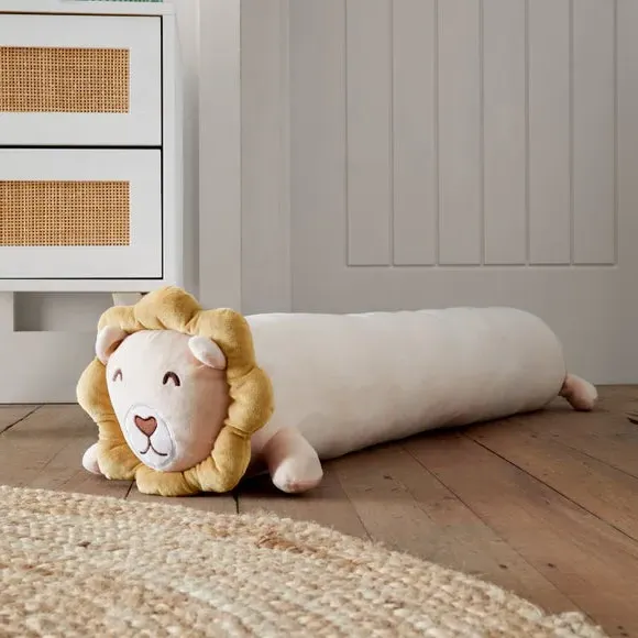 Lion Shaped Cushion 3D Design - Yellow, Plush