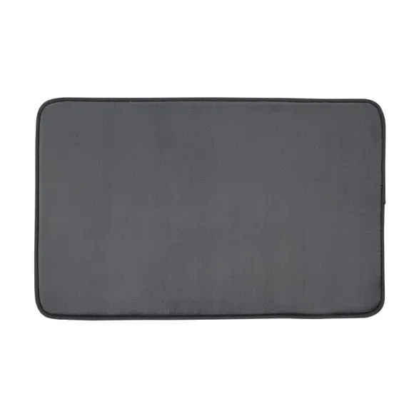 Memory Foam Bath Mat Anti-Bacterial - Charcoal