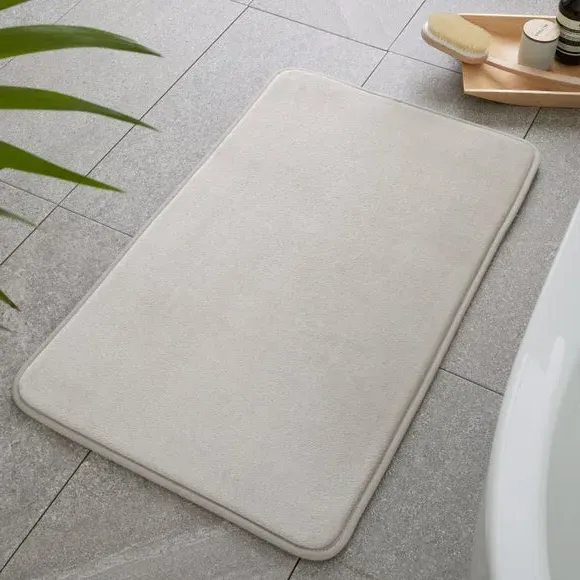 Memory Foam Bath Mat Anti-Bacterial - Natural