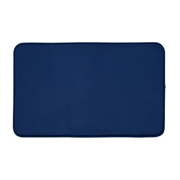 Memory Foam Bath Mat Anti-Bacterial - Navy
