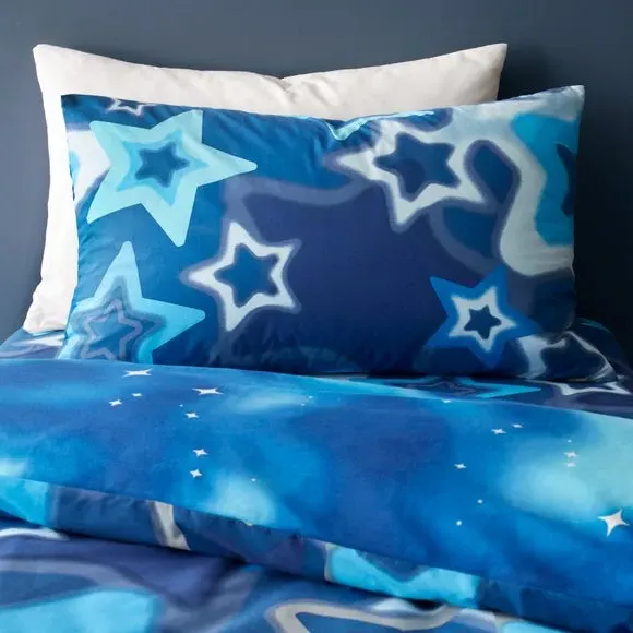 Ombre Stars Duvet Cover Set - Blue, Polycotton