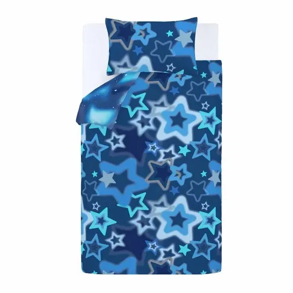 Ombre Stars Duvet Cover Set - Blue, Polycotton