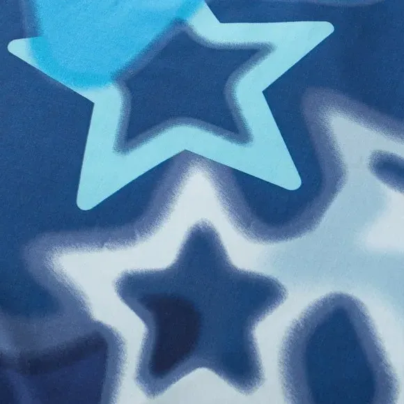 Ombre Stars Fitted Sheet - Blue, Polycotton
