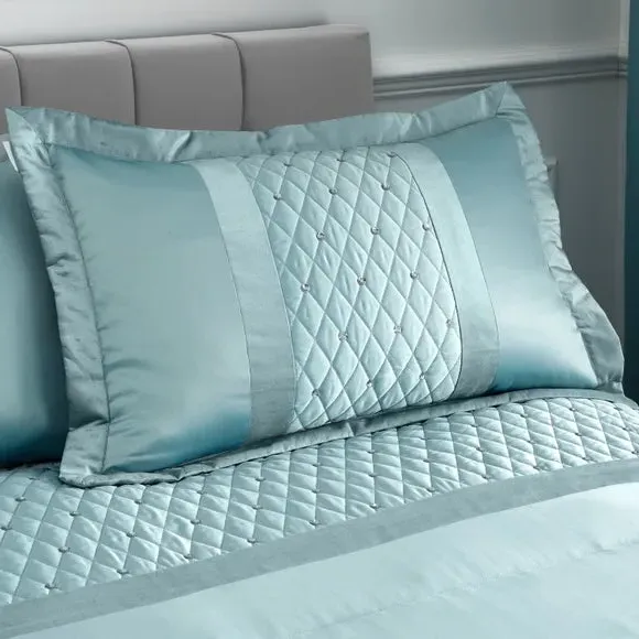 Pair Pillow Shams with Sequins - Blue, Velvet image