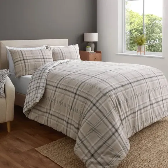 Patchwork Duvet Cover Set - Natural, Polyblend