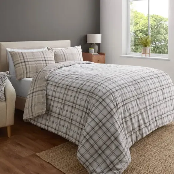 Patchwork Duvet Cover Set - Natural, Polyblend