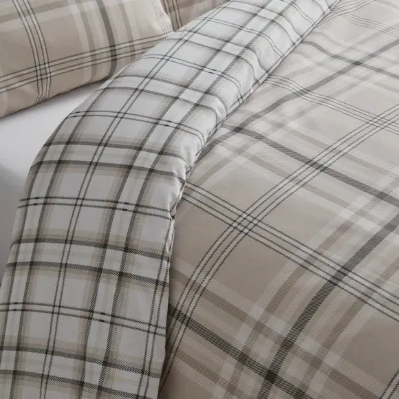 Patchwork Duvet Cover Set - Natural, Polyblend