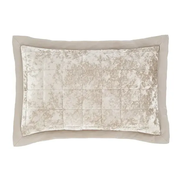 Pillow Sham Pair - Natural, Crushed Velvet image