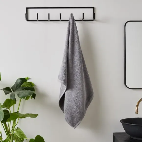 Quick Dry Bath Towel - Grey, Cotton