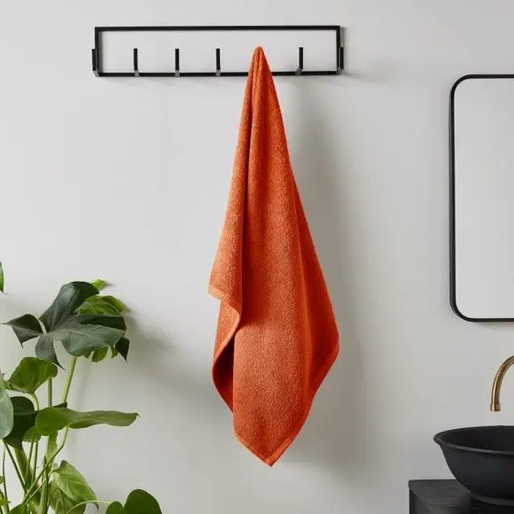 Quick Dry Bath Towel - Orange, Cotton