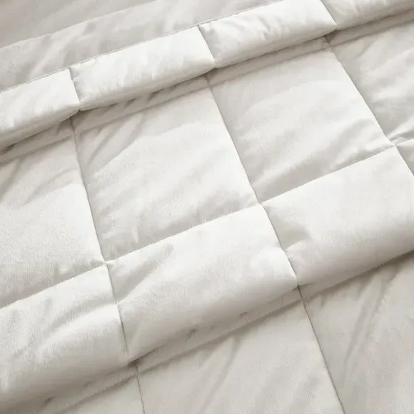 Quilted Bedspread - Cream, Matt Velvet