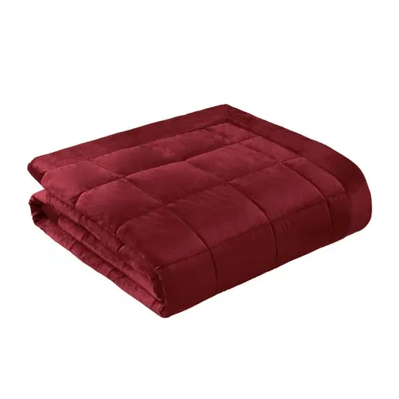 Quilted Bedspread - Raspberry, Matt Velvet
